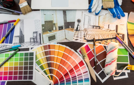 materials for decor and paint samples